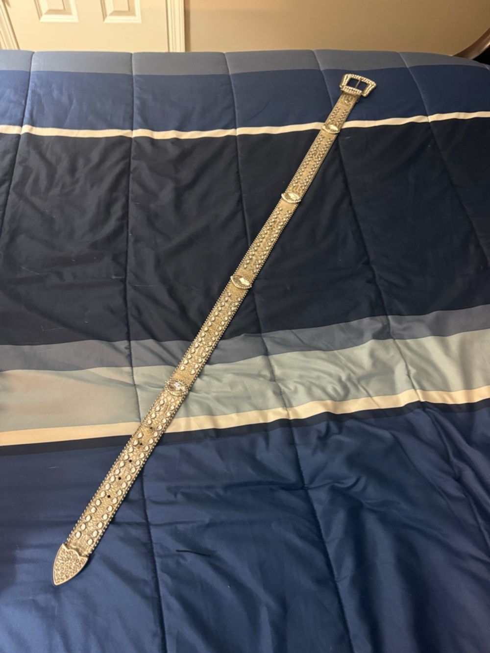 Rock Revival Silver Crystal Embellished Belt